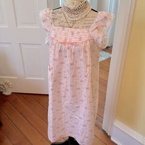 NWOT *Shabby Chic* Striped Seersucker Nightgown Sz L